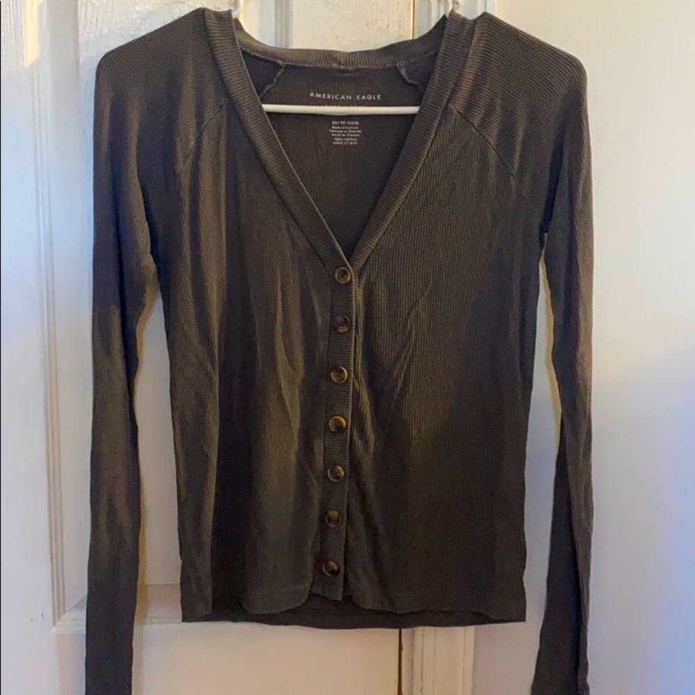american eagle button up long sleeve